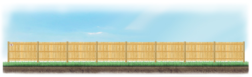 A level fence installed on level ground in Twin Cities, MN, Minnesota