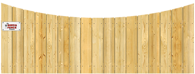 Concave Top Cut - Wood Fence Option