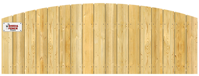 Convex Top Cut - Wood Fence Option