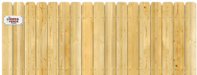 Straight Dog Ear Top - Wood Fence Option